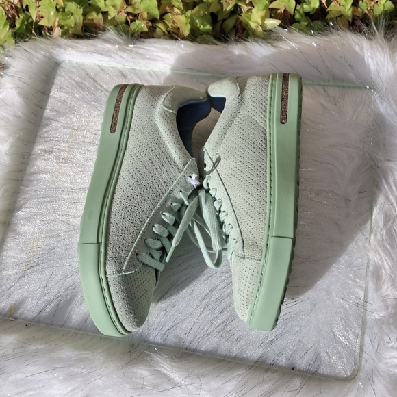 Birkenstock Bend Low Lace-Up Suede Matcha Green Sneakers Women Size 6 - Picture 8 of 16